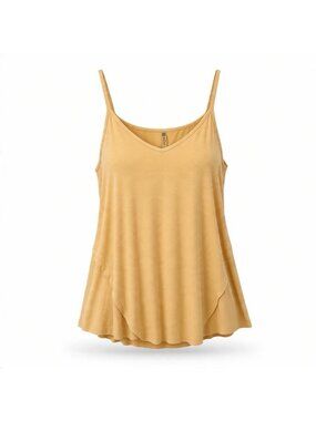 XCVI Camisole Tank Top Size Medium Peach Orange Spaghetti Strap Swing Trapeze
